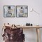 Stupell Industries Abstract Cologne Perfume Bottle 2 pc Framed Giclee Wall Art Set Design by Melissa Wang